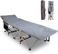REDCAMP Camping Cot for Adults,Sleeping Cot Bed with Pad, Travel Camp Cots Portable for Outdoor Home Office,Gray by REDCAMP