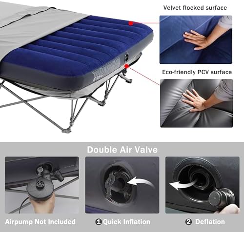 KAMPKEEPER Camping Cot for Adults with Air Mattress, No Air Pump - Image 6