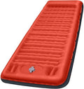 FNARMW Camping Sleeping Pad, Extra Thick 5 Inch Camping Mat with Pillow Built-in Foot Pump Inflatable Sleeping Pads Compact for Camping Backpacking Hiking Traveling Tent（Orange-Black） by FNARMW