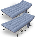 32" Width 2 Pack XXL Cot, Camping Cot with Mattress Comfortable by NESDCC