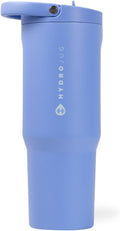 HydroJug Sport - Stainless Steel Tumbler with Straw, Vacuum Insulated, 40oz Leakproof Water Bottle, Ergonomic Design, Reusable, Dishwasher Safe, Rubber Base, Durable for Gym or Outdoors, Light Blue by Hydrojug