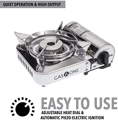 GasOne Emergency Gear Camping Butane Portable Gas Stove with Carrying Case - Image 4