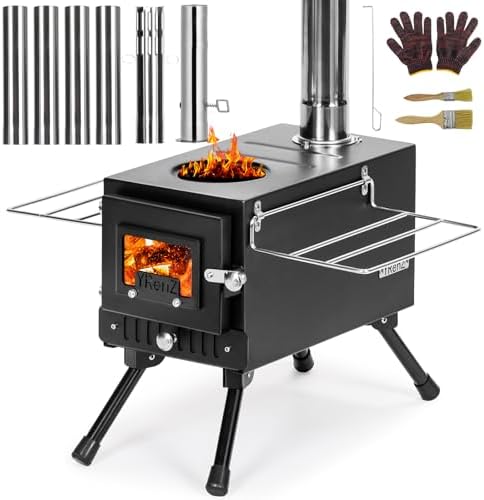 Upgraded Tent Stove, Portable Wood Burning Stove for Outdoor Camping by Unknown