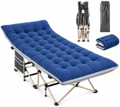 Yaheetech Folding Camping Cot Heavy Duty with Thick Mat & Carry Bag by Yaheetech