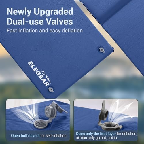 Elegear CumbreX™ Self Inflating Sleeping Pad with Pillow 3.15" Memory Foam - Image 6