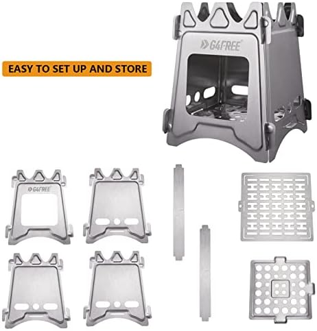 G4Free Camping Stove, Portable Wood Stove with Folding Stainless Steel - Image 3