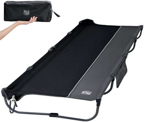 TIMBER RIDGE 20-Second Quick Set-Up Camping Cot, Aluminum Folding Cot by TIMBERRIDGE