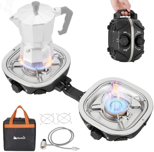 Gonex Propane Camping Stove, 2-Burner Portable Camp Stove, 20,000 BTU by Gonex
