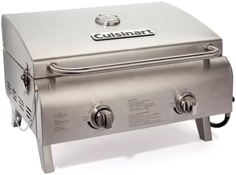 Cuisinart Outdoor Gas Grill, 20,000 BTU, Portable, 2-Burner by Cuisinart