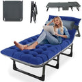 Folding Camping Cot for Adults,Adjustable Sleeping Cot with Mattress by Unknown