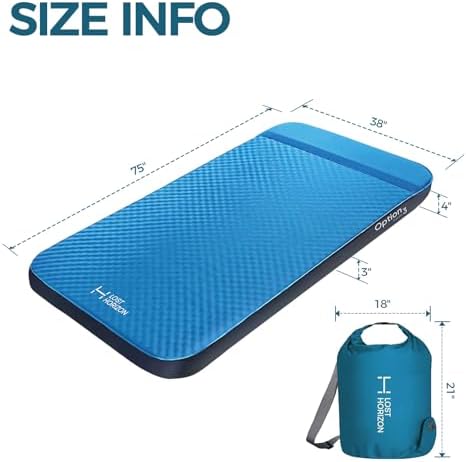 Lost Horizon Self-Inflating Foam Camping Mattress, Twin, 3" Thick - Image 2