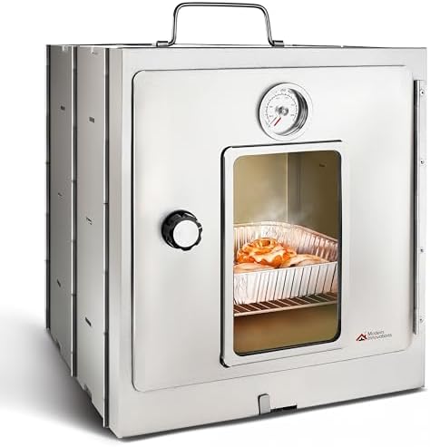 Modern Innovations Portable Camping Oven, Folding Camping Stove for Baking Cinnamon Rolls, Breads, and Muffins, Outdoor Portable Oven for Use with Wood Burning Fire, Propane Stoves, Campers, and More by ModernInnovations