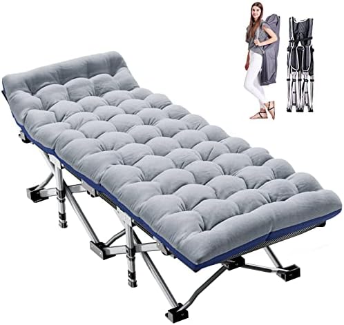 ABORON Camping Cot for Adults, 28 in Wide Folding Bed with Mattress by ABORON
