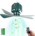 DUKUSEEK Tent Ceiling Fans for Camping, Portable Hanging Tent Fans with Light and Remote Control, USB Battery Operated Camping Fan for Canopy Tent Beach by DUKUSEEK