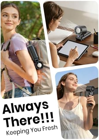 Portable Handheld Turbo Fan, 1-199 Speed Adjustable, Black - Image 5