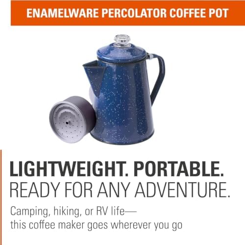 GSI Outdoors Percolator Coffee Pot | Enamelware Campfire Coffee Boiler Kettle for Outdoor Camping Cookware, Cabin, RV, Kitchen, Hunting & Backpacking - Image 2