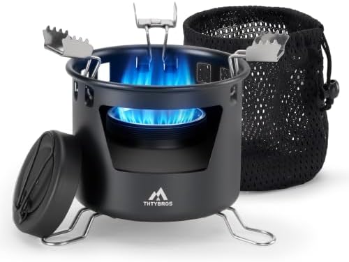 THTYBROS Alcohol Stove Set with Foldable Stand Camping Stove by THTYBROS