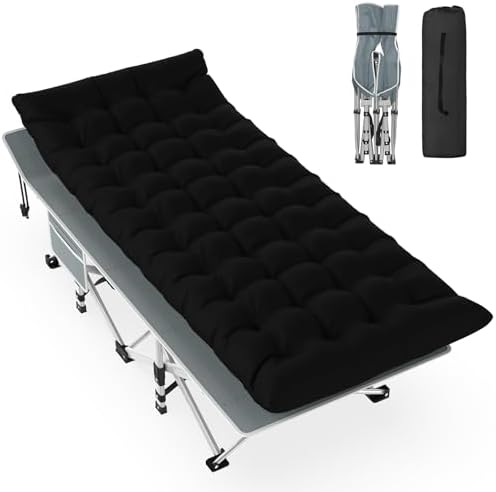 Slendor Camping Cot for Adults, Folding Bed with 3.5" Mattress, 500lbs by Slendor