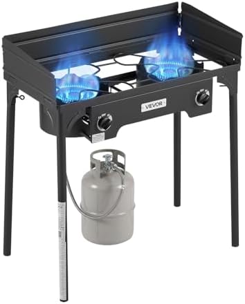 VEVOR 2 Burner Outdoor Propane Gas Stove, Propane LPG Gas Camping Stove, by VEVOR