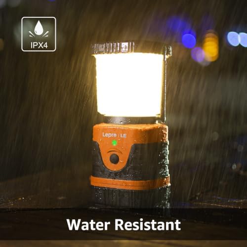 Lepro 1000LM LED Camping Lantern Rechargeable with 4 Light Modes, Orange - Image 6