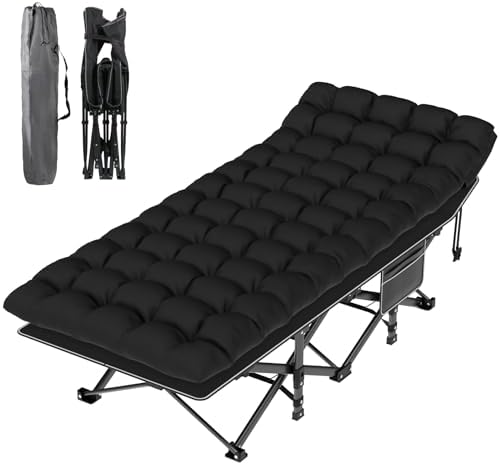 Suteck Camping Cot, Folding Camp Bed for Adults with Soft Thicker Cushion by Suteck