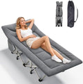 10-Leg Heavy Duty Camping Cot for Adults with Mattress by Unknown