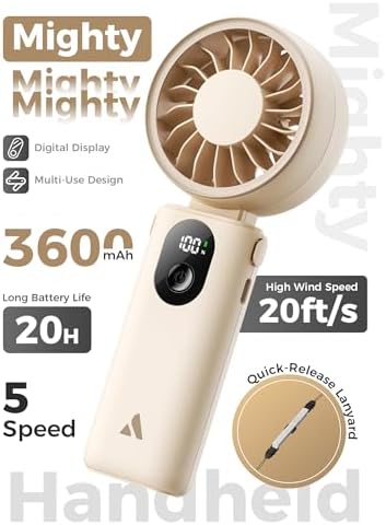 Aecooly Mighty Portable Handheld Fan | 20H Max Cooling | 3 Flexible Modes - Image 2