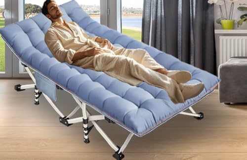 Camping Cot for Adults, 32" Wide Cots for Sleeping with Mattress - Image 3