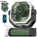 Allsion Camping Fan - 24000mAh Portable Fan, Rechargeable Fan with Light & Remote, Battery Powered Fan 4 Speed Strong Airflow, Desk/Camping/Outdoor/Gym Fan for Office Travel Treadmill Camping Gear by Unknown