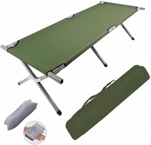 HOMSUPPLIE'S Folding Camping Cot,Outdoor Portable Camp Bed, Sleeping Cots with Carry Bag (Green) by Unknown