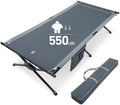 EVER ADVANCED Extra Wide Camping Cot for Adults Oversized XXL Sleeping Cots Folding Cot Bed with Carry Bag, 84.3" L x 41.9" W, Support to 550 lbs by EVERADVANCED