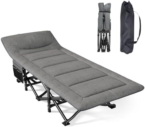 Mopaicot Camping Cot, Folding Cot Bed for Adults with Mattress and Pillow by MopaicotCampingFurniture