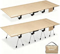 87" Extra Long Camping Cot, Heavy-Duty Aluminum Frame 440lbs, Khaki by AOPEC