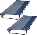 TIMBER RIDGE 20-Second Quick Set-Up Camping Cot, Lightweight Aluminum Folding Cot with Zipper Closure, Portable Carry Bag Included for Camping, Travel and Outdoors, Support up to 225lbs, Blue 2pcs by TIMBERRIDGE