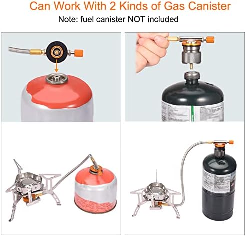 Portable Backpacking Stove with Piezo Ignition Windproof Camping Gas Stove Camp Stove Foldable Burner with Propane Canister Adapter for Outdoor Camping Hiking Picnic - Image 4
