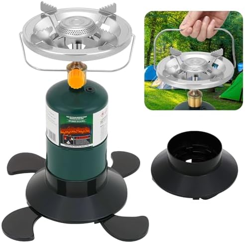 Camping Stove Propane, Portable Backpacking Cooker with Single Burner by LOFUKI