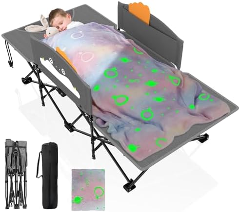 Suteck Kids Camping Cot, Comfortable Cots Bed with Blanket by Suteck