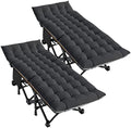 DoCred Folding Camping Cot with Mattress, 2 Pack Heavy Duty Folding Cot by DoCred