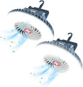 Portable Camping Fan with LED Lantern XTAUTO USB Rechargeable Waterproof Tent Fan with Hanging Hook Magnet Survival Kits for Indoor Outdoor Hiking Car Office Desk Outdoor Emergency Power Outage 2-pack by XTAUTO