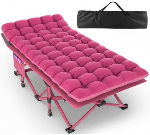 ZENPETIO XXL Folding Camping Cot for Adults, 32" Heavy-Duty Extra Wide Cots by ZENPETIO