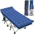 Camping Cot with Thick Pad, Cots for Sleeping, 450LBS(Max Load) by GETOVIN