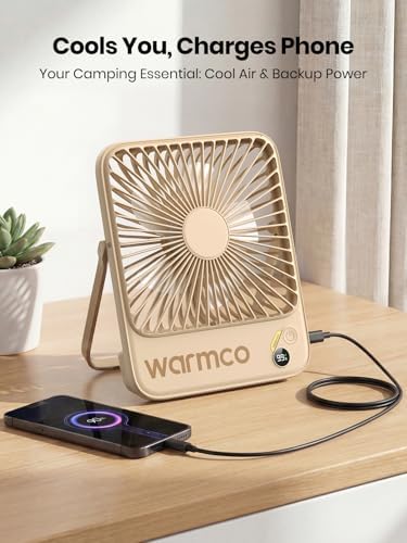 Warmco D3 Portable Travel Fan 10000mAh, Ultra-Slim, 24H Runtime - Image 5