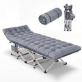 Fenbeli Sleeping Cot for Adults, Camping Bed, Washable Cover, Light Gray by Fenbeli