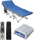 Portable Camping Cot with Mattress, Sleeping Bed,Single Lounge Chaise by HAITRAL