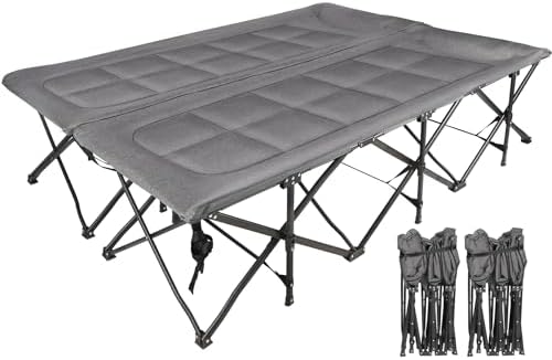 REDCAMP 2 Person Extra Wide Camping Cots for Adults 500lbs by REDCAMP