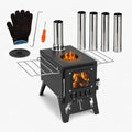 Camping Stove，Portable Camping Wood Stove for Tent with 5-Piece Chimney by Unknown