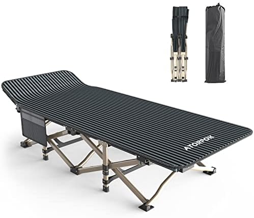 ATORPOK Camping Cot for Adults Comfortable, Tent Folding Cot for Sleeping by Enjoyyouroutdoorlife