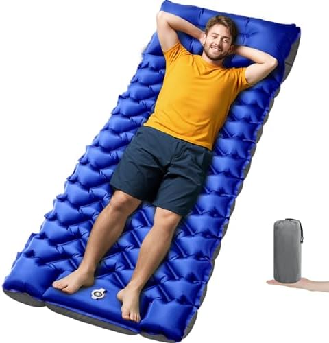 4-Inch Camping Sleeping Pad with Foot Pump and Pillow by Oramoose