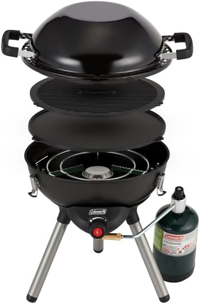 Coleman 4-in-1 Portable Propane Grill with 4 Cooking Attachments, Grill/Stove/Griddle/Wok with 7000 BTUs of Power for Grilling, Tailgating, Camping, BBQ, & More by Unknown