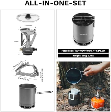 Fire-Maple Petrel G3 Pot & Greenpeak 1 Gas Stove Camping Cooking Set - Image 3